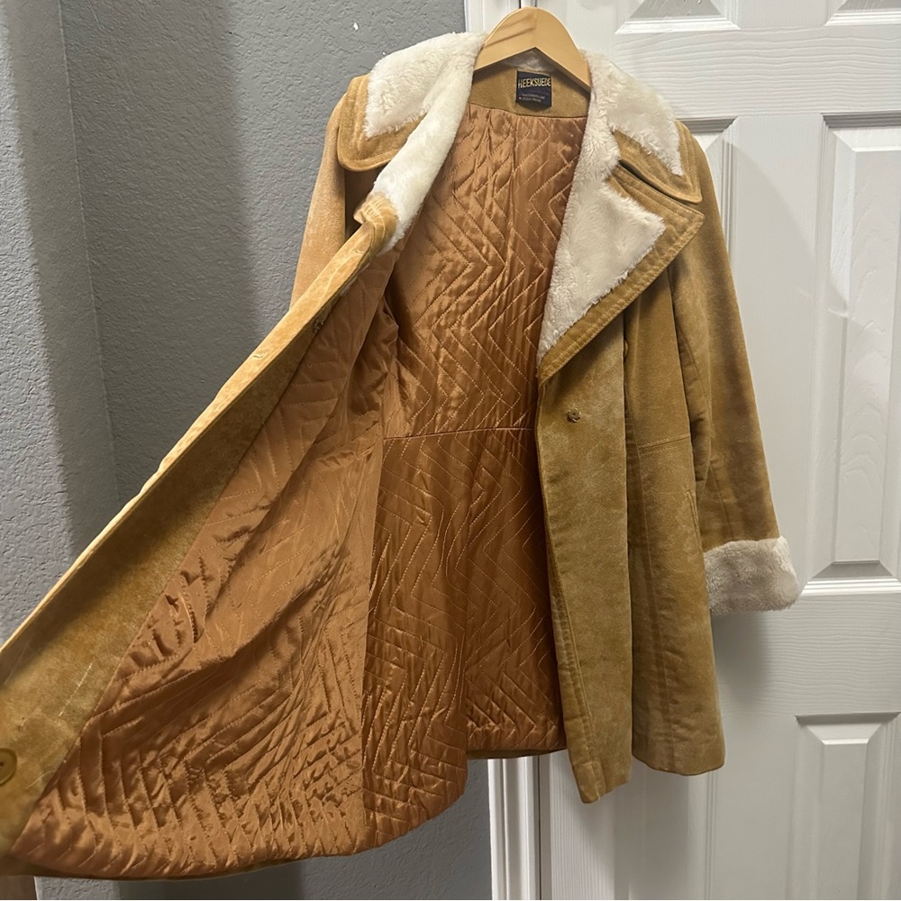 Vintage genuine Heeksuede brown jacket winter coat women’s size small medium - Picture 7 of 8